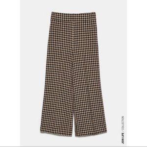 Zara Houndstooth Culottes (NWT) Size L